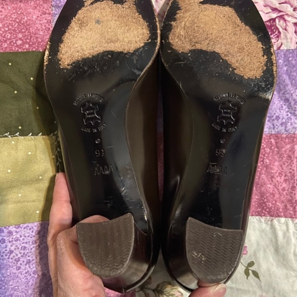 Amalfi Italy brown block heels Size 9.5‎ - Picture 8 of 9